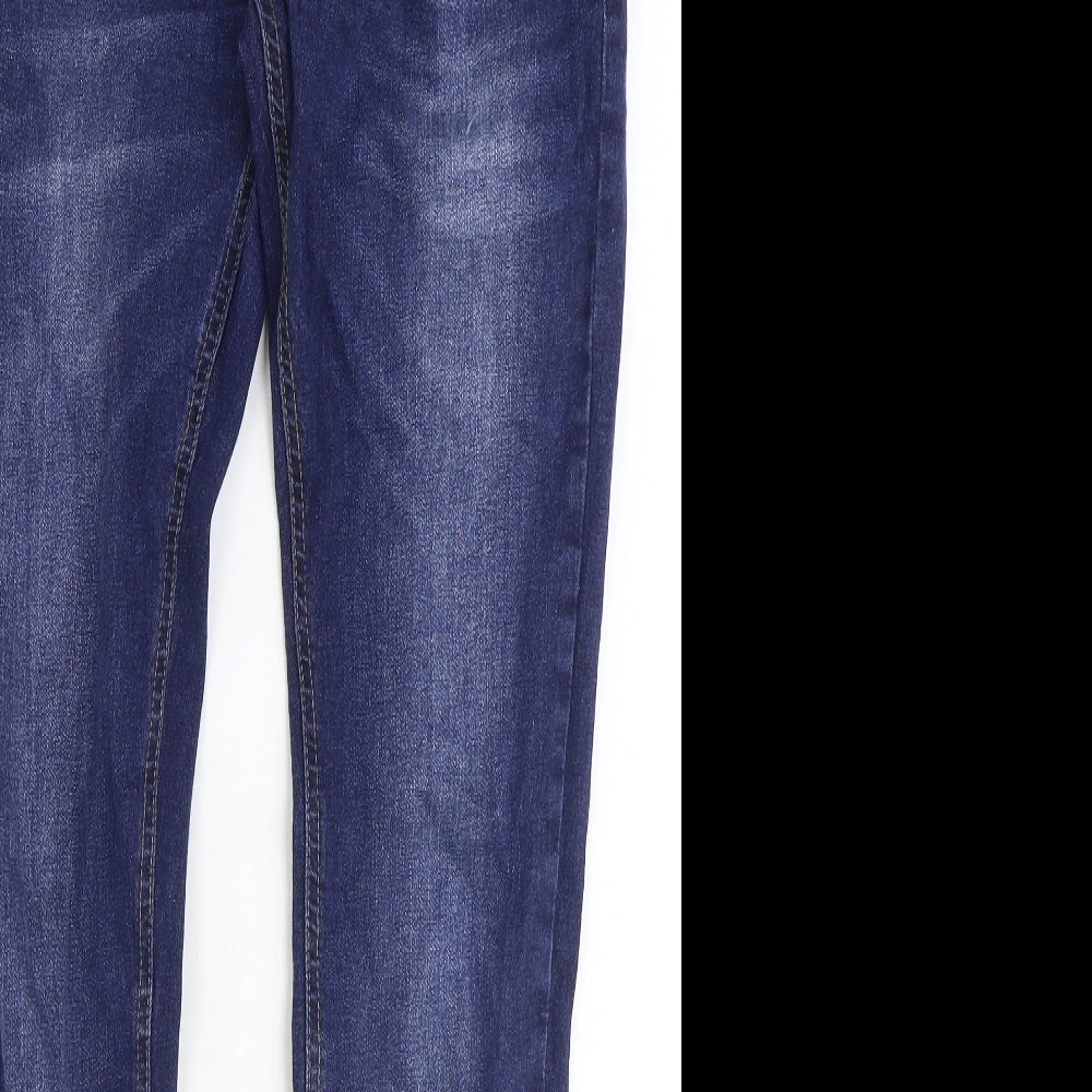 Crosshatch Mens Blue Cotton Skinny Jeans Size 30 in Regular Zip
