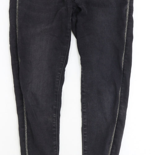 Nine Womens Black Cotton Skinny Jeans Size 6 Regular Zip