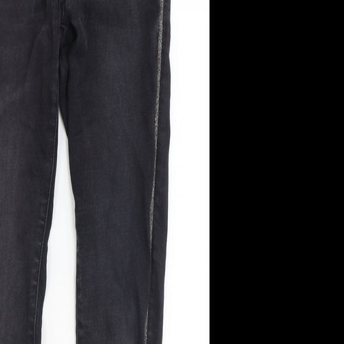 Nine Womens Black Cotton Skinny Jeans Size 6 Regular Zip