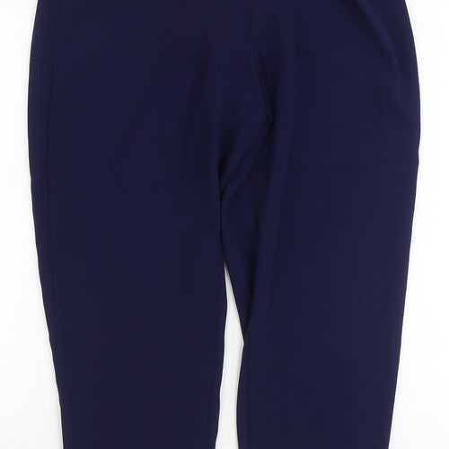 Dorothy Perkins Womens Blue Polyester Trousers Size 10 Regular Tie