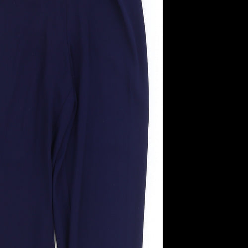 Dorothy Perkins Womens Blue Polyester Trousers Size 10 Regular Tie