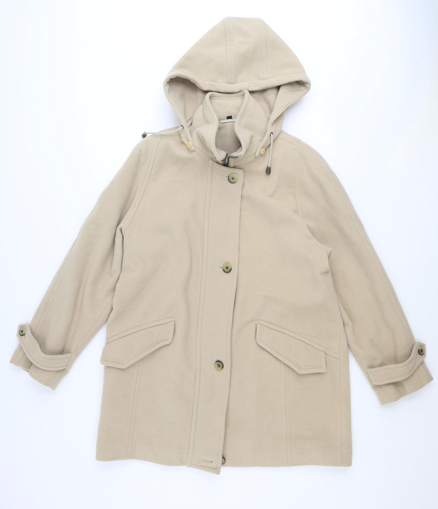 DANNIMAC Womens Beige Jacket Coat Size M Zip