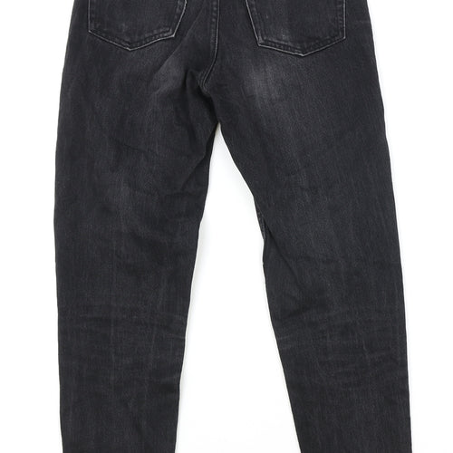 Topshop Womens Black Cotton Skinny Jeans Size 25 in Regular Zip