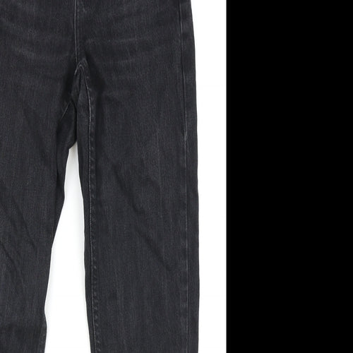 Topshop Womens Black Cotton Skinny Jeans Size 25 in Regular Zip