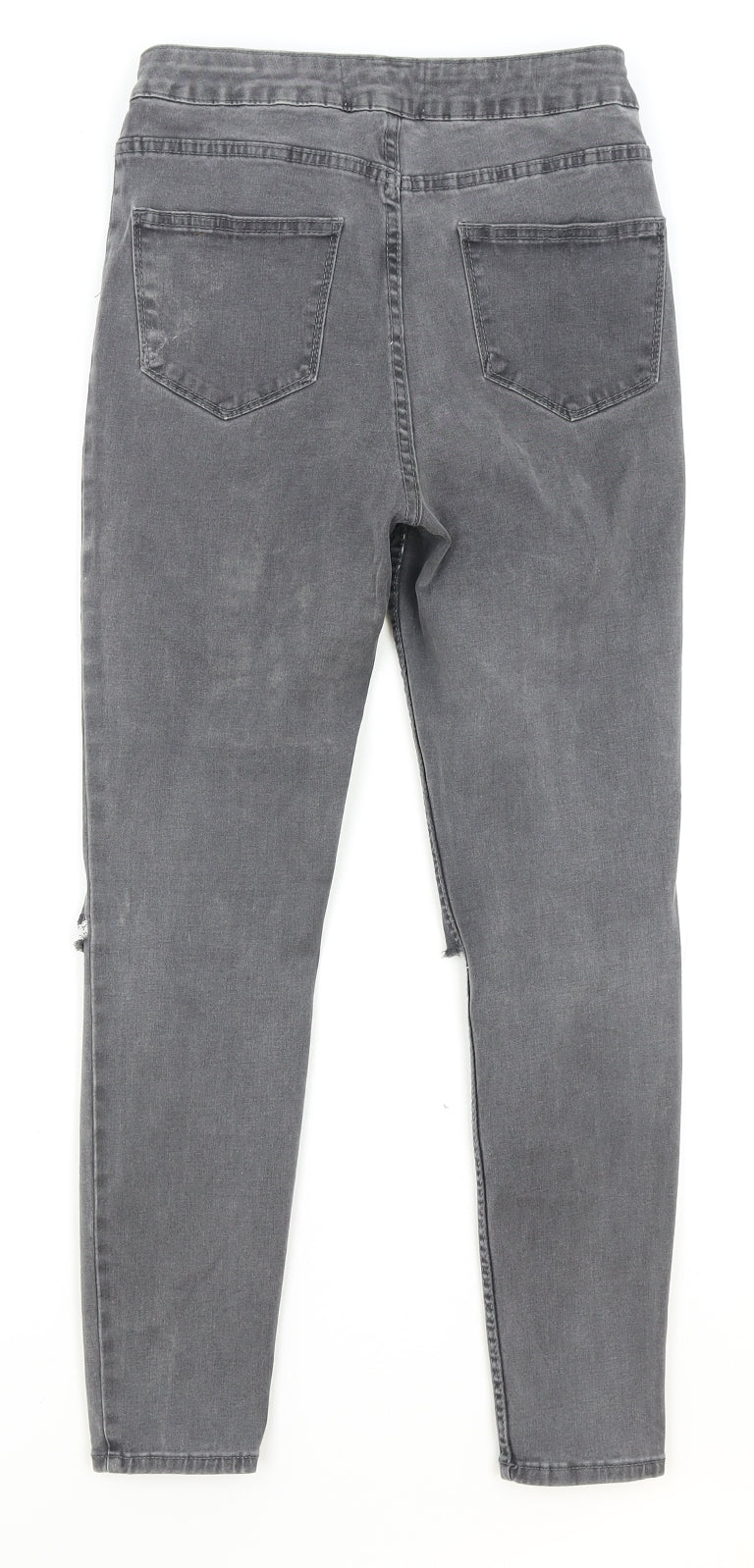 New Look Womens Grey Cotton Skinny Jeans Size 10 Regular Zip