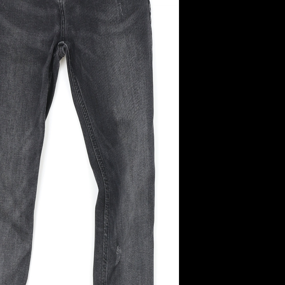 Pull&Bear Mens Black Cotton Skinny Jeans Size 29 in Regular Zip