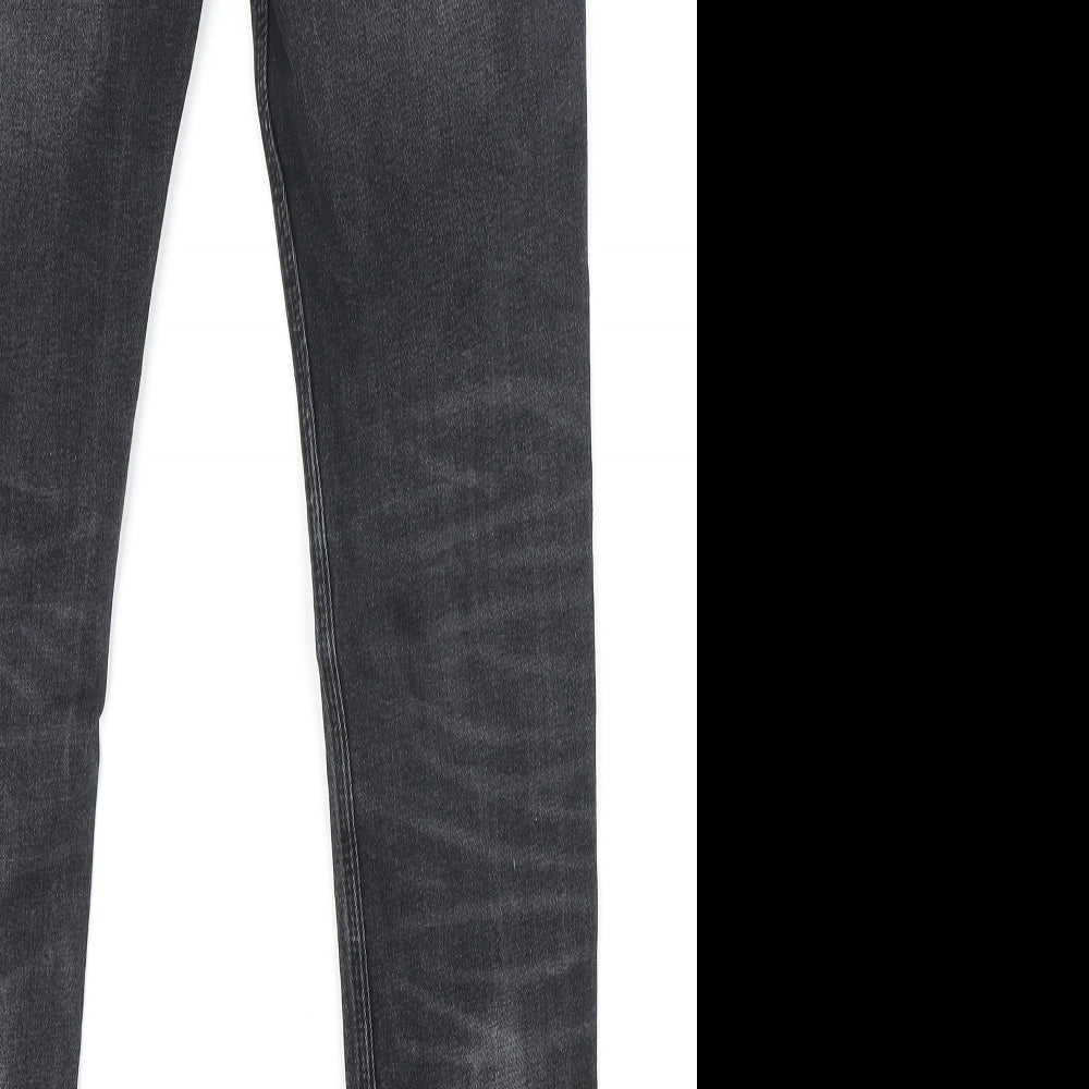 Pull&Bear Mens Black Cotton Skinny Jeans Size 29 in Regular Zip