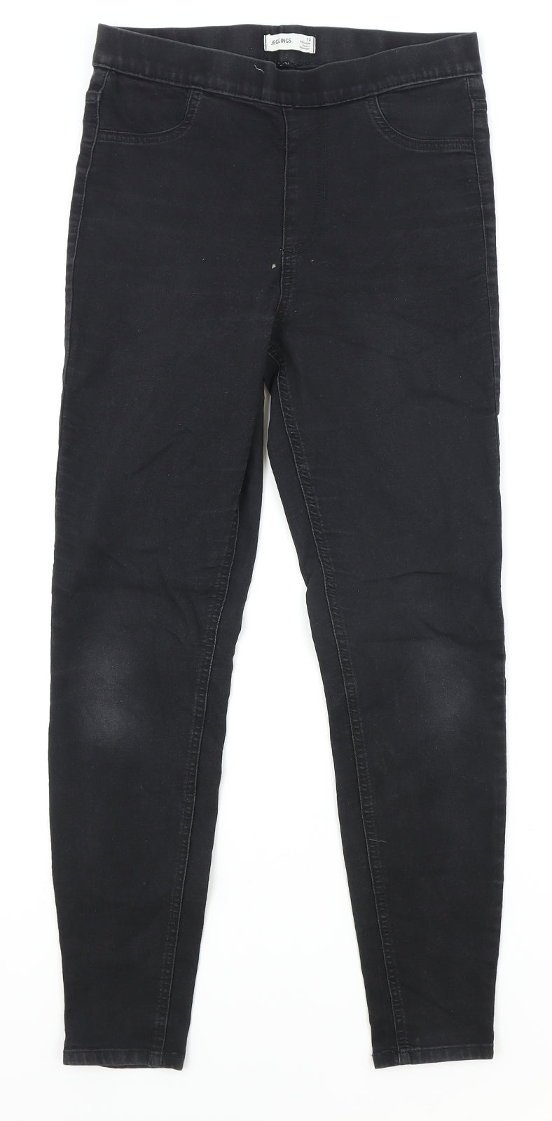 Marks and Spencer Womens Black Cotton Jegging Jeans Size 10 Regular