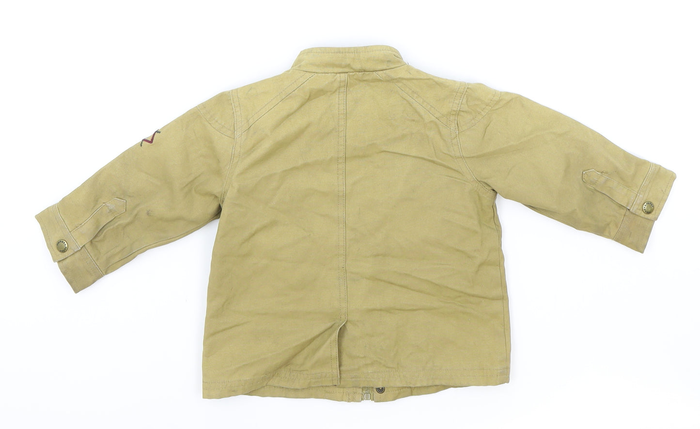 mamas & papas Baby Beige Basic Jacket Jacket Size 18-24 Months Snap