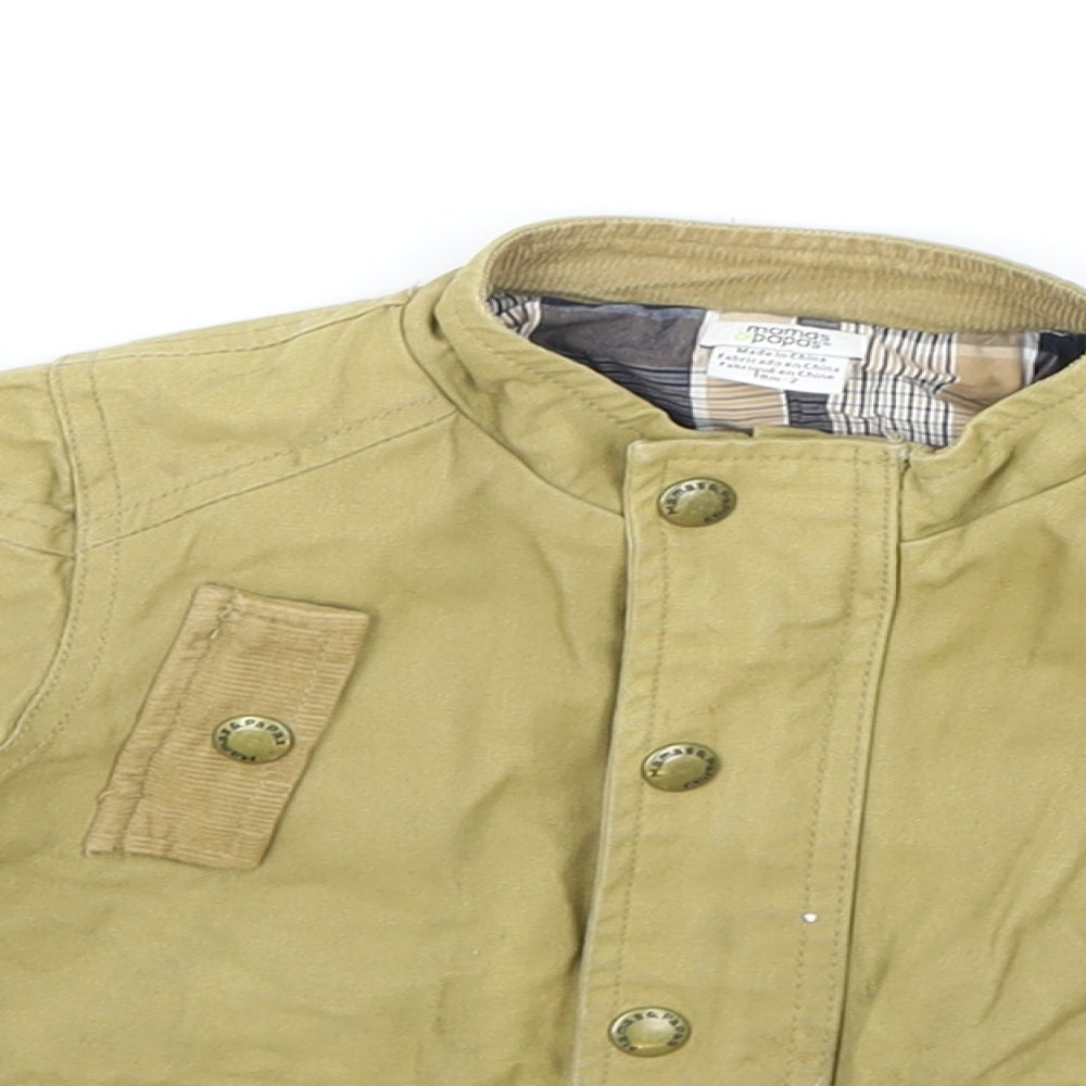 mamas & papas Baby Beige Basic Jacket Jacket Size 18-24 Months Snap