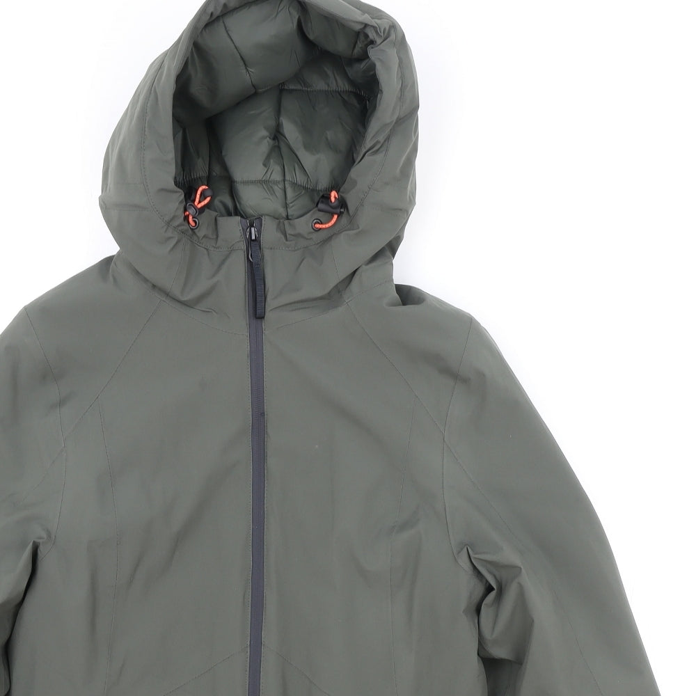 Marks and Spencer Womens Green Windbreaker Jacket Size 10 Zip