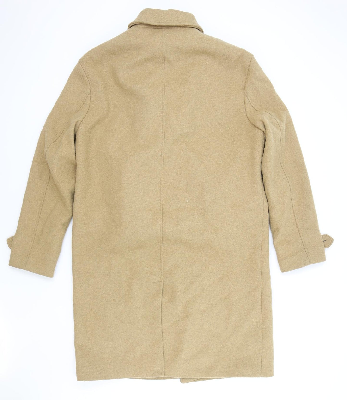 Zara Womens Brown Overcoat Coat Size L Button