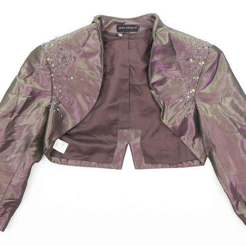 John Charles Womens Purple Jacket Blazer Size S