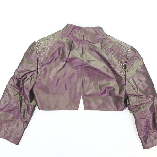 John Charles Womens Purple Jacket Blazer Size S