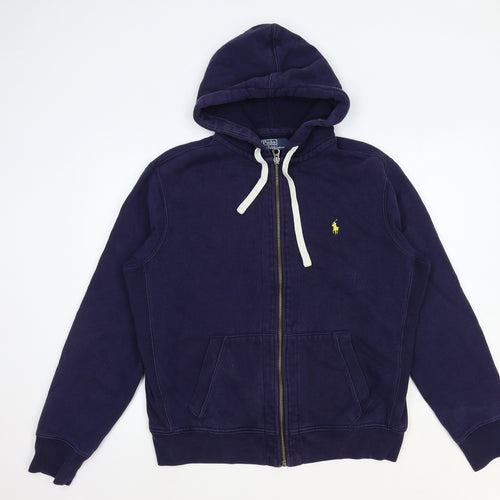 Polo Ralph Lauren Mens Blue Cotton Full Zip Hoodie Size L