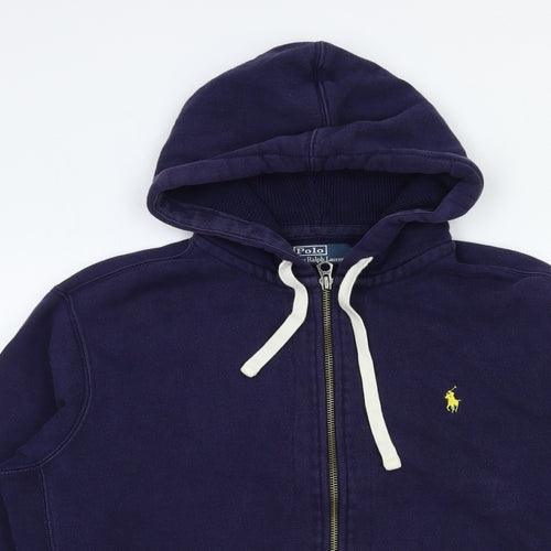 Polo Ralph Lauren Mens Blue Cotton Full Zip Hoodie Size L