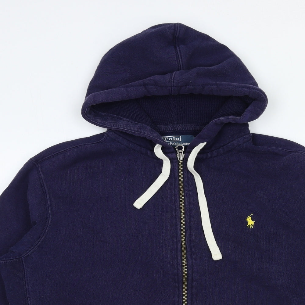 Polo Ralph Lauren Mens Blue Cotton Full Zip Hoodie Size L
