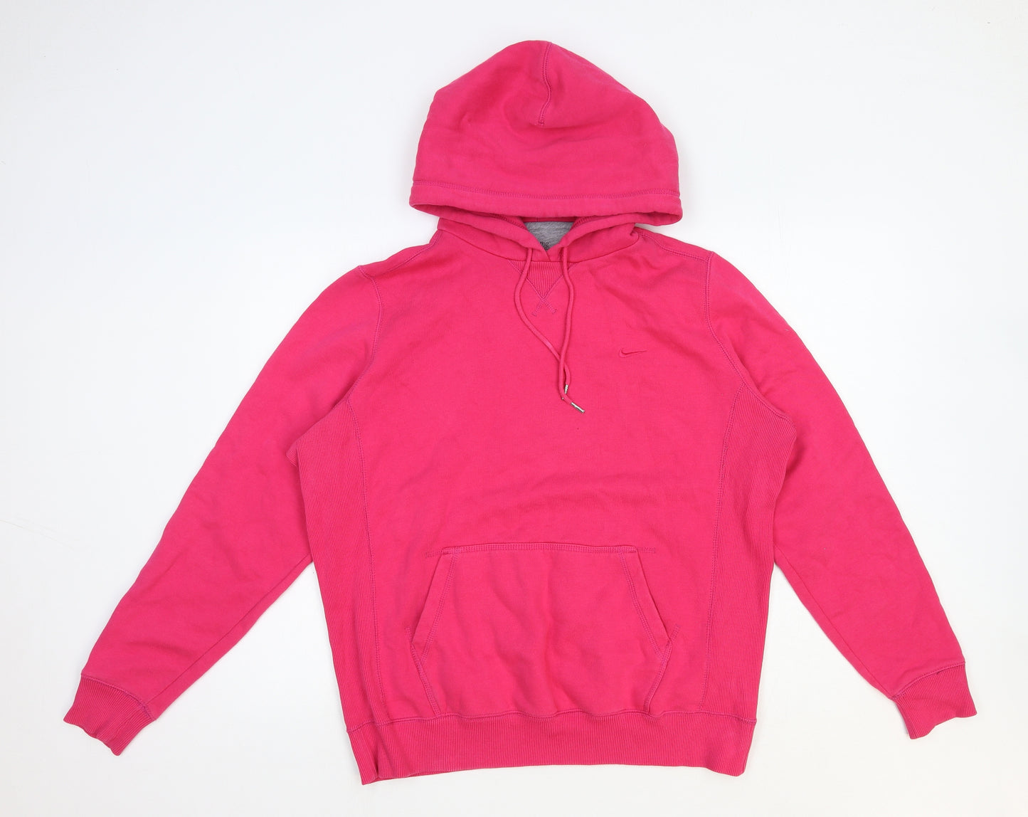 Nike Womens Pink Cotton Pullover Hoodie Size 10 Pullover