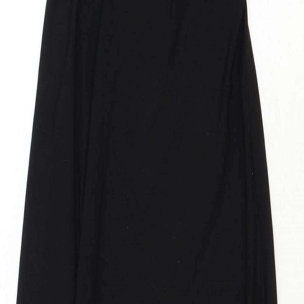 Voulez-Vous Womens Black Polyester Ball Gown Size M Halter Pullover