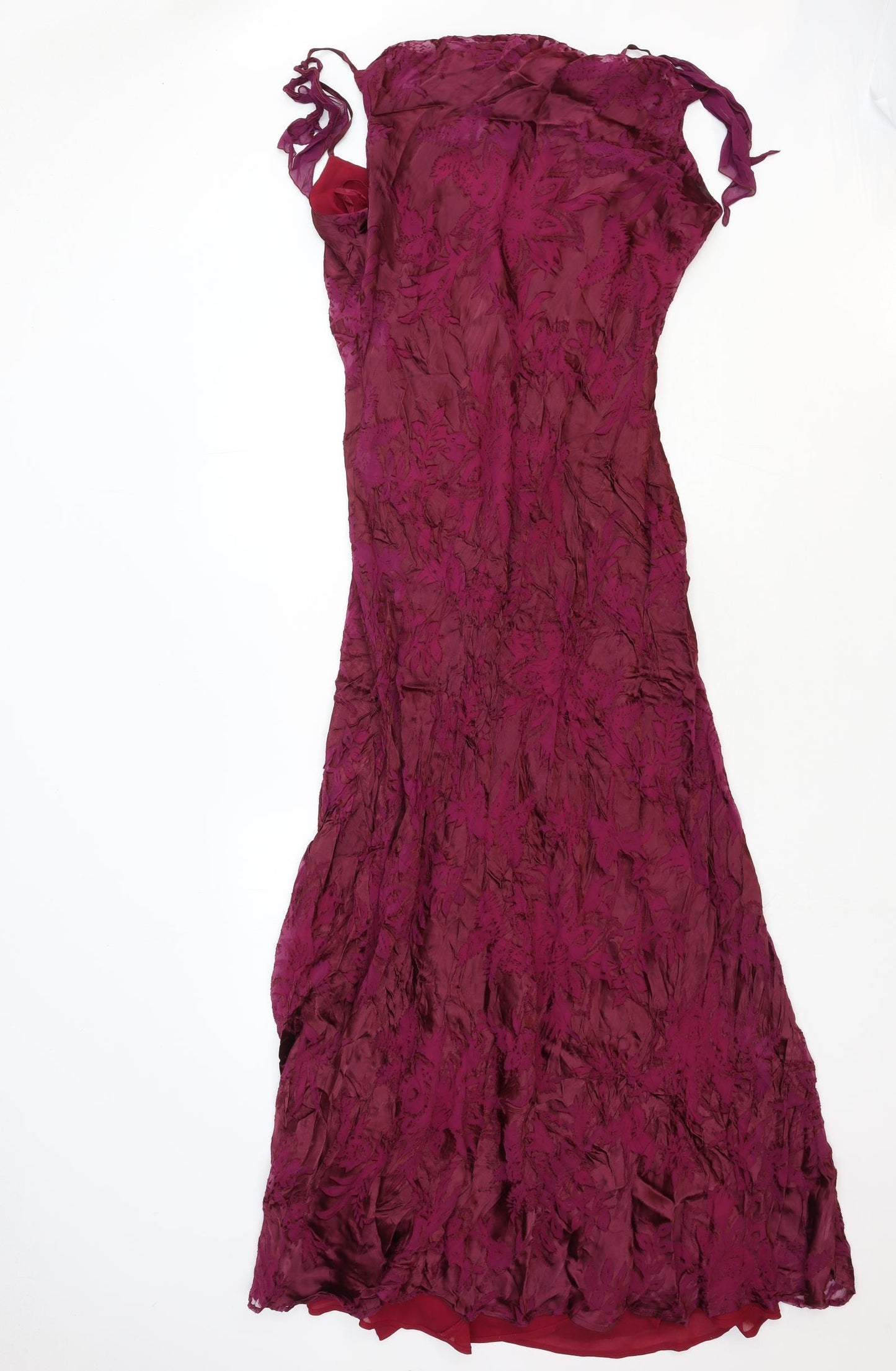 Monsoon Womens Red Floral Cotton Maxi Size 18 Cowl Neck Pullover
