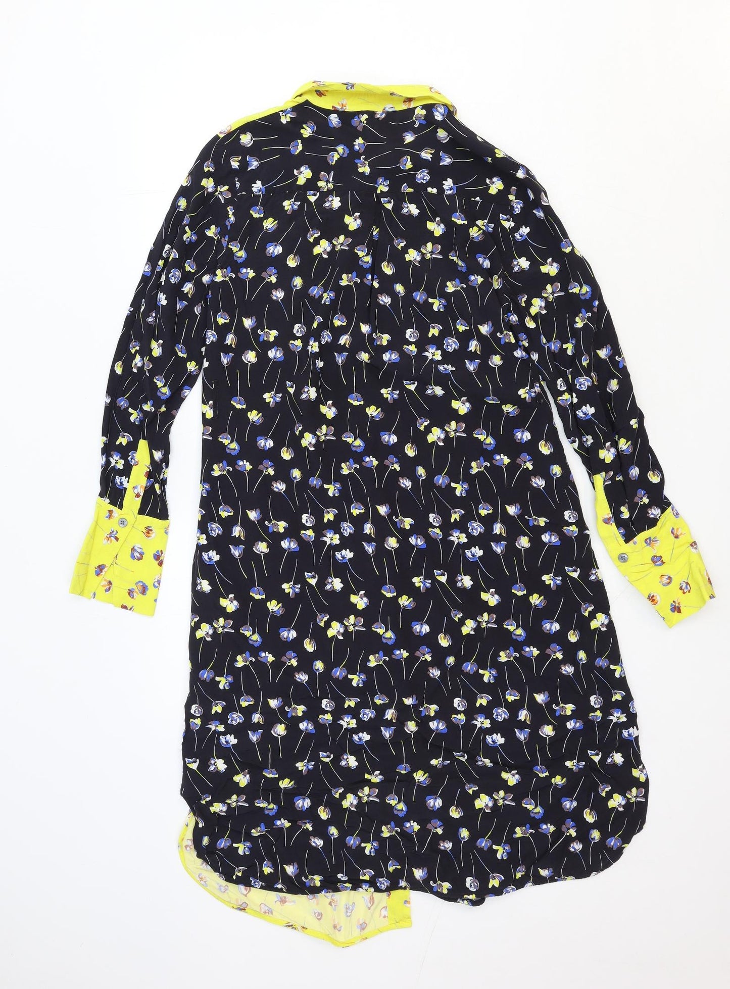 NEXT Womens Multicoloured Floral Viscose Shirt Dress Size 10 Collared Button