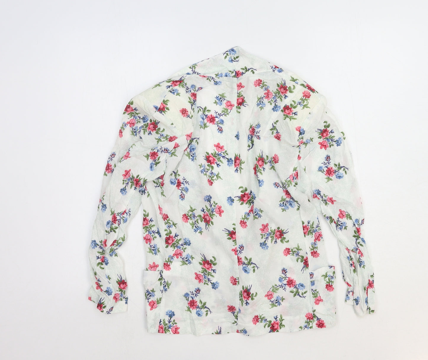 River Island Womens Multicoloured V-Neck Floral Viscose Cardigan Jumper Size 8