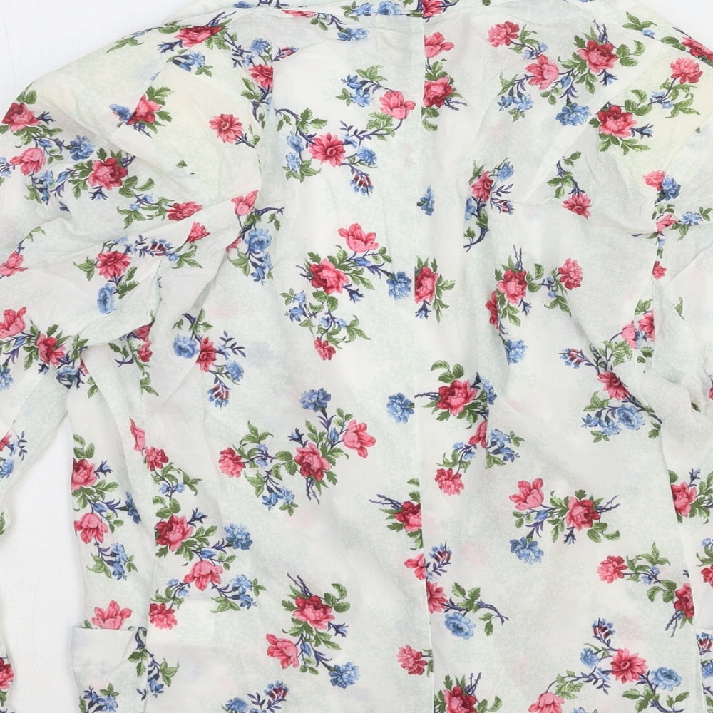 River Island Womens Multicoloured V-Neck Floral Viscose Cardigan Jumper Size 8