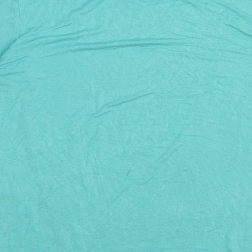 Preworn Womens Green Polyester Basic Blouse Size XL Boat Neck