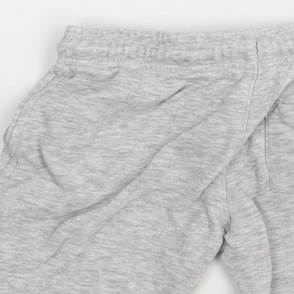 George Boys Grey Cotton Sweat Shorts Size 4-5 Years Regular Tie