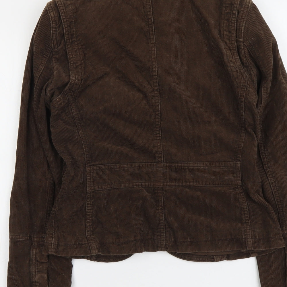 Cienporclentif Womens Brown Jacket Blazer Size L Button