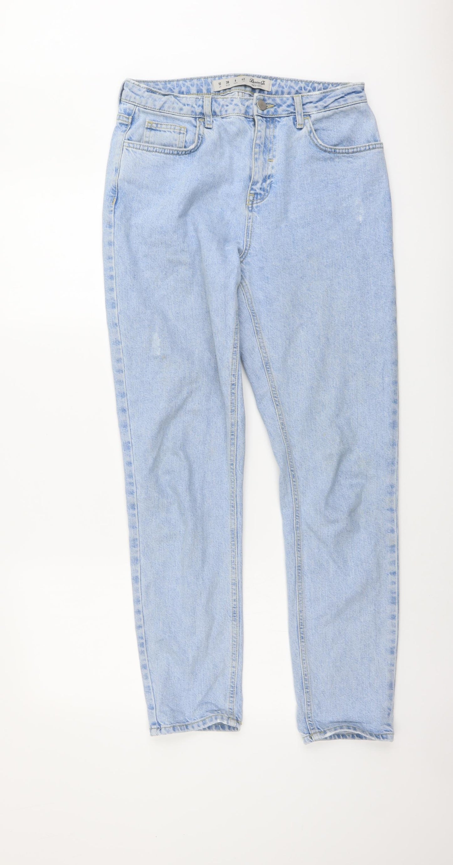 Denim & Co. Womens Blue Cotton Skinny Jeans Size 10 L30 in Regular Button
