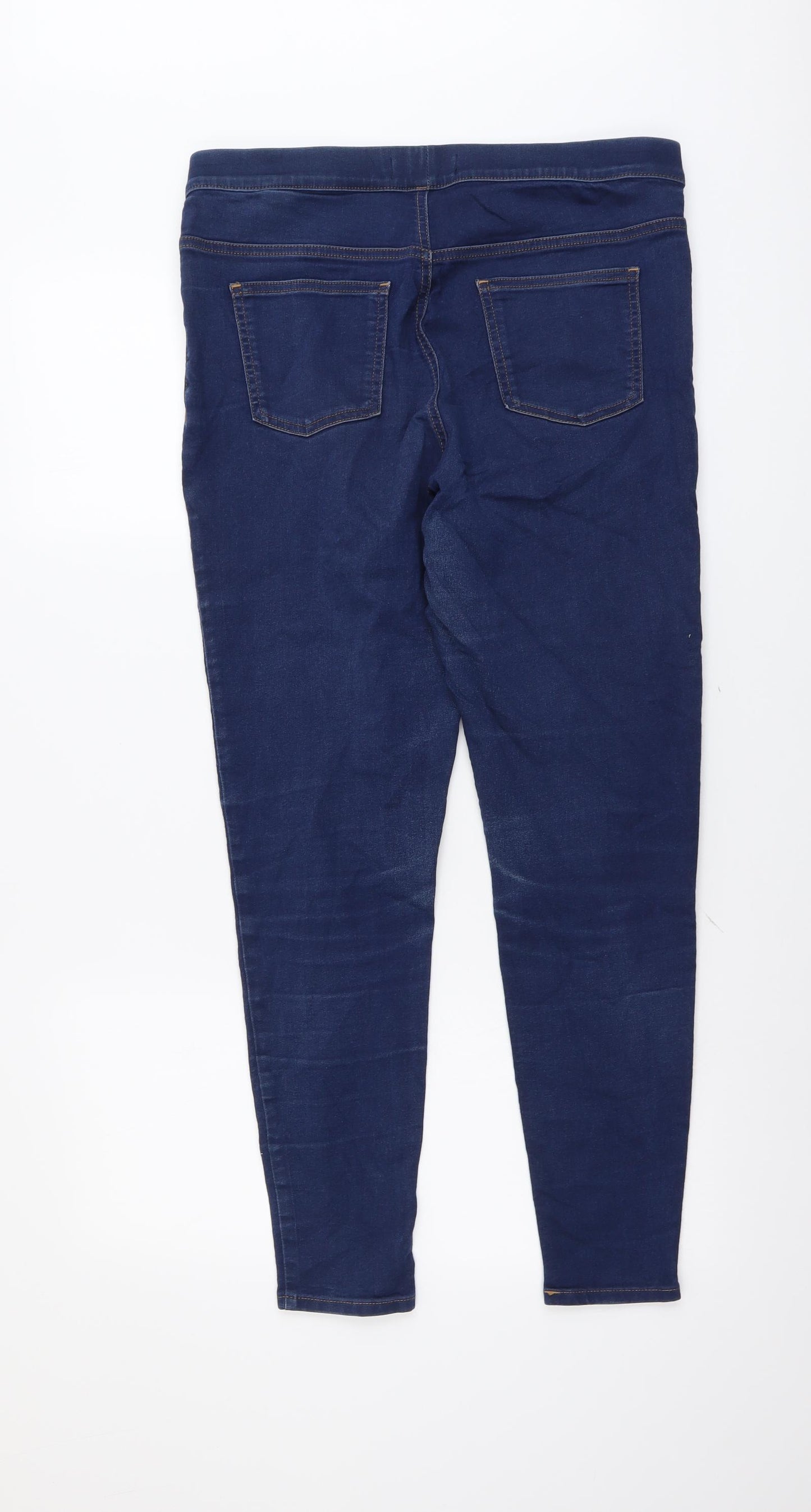 Marks and Spencer Womens Blue Cotton Jegging Jeans Size 14 L27 in Regular