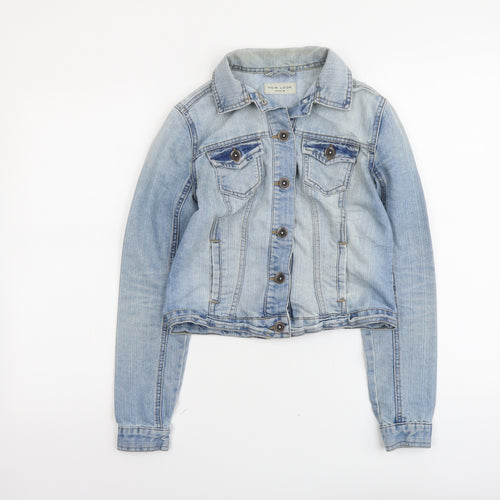 New Look Womens Blue Jacket Size 8 Button