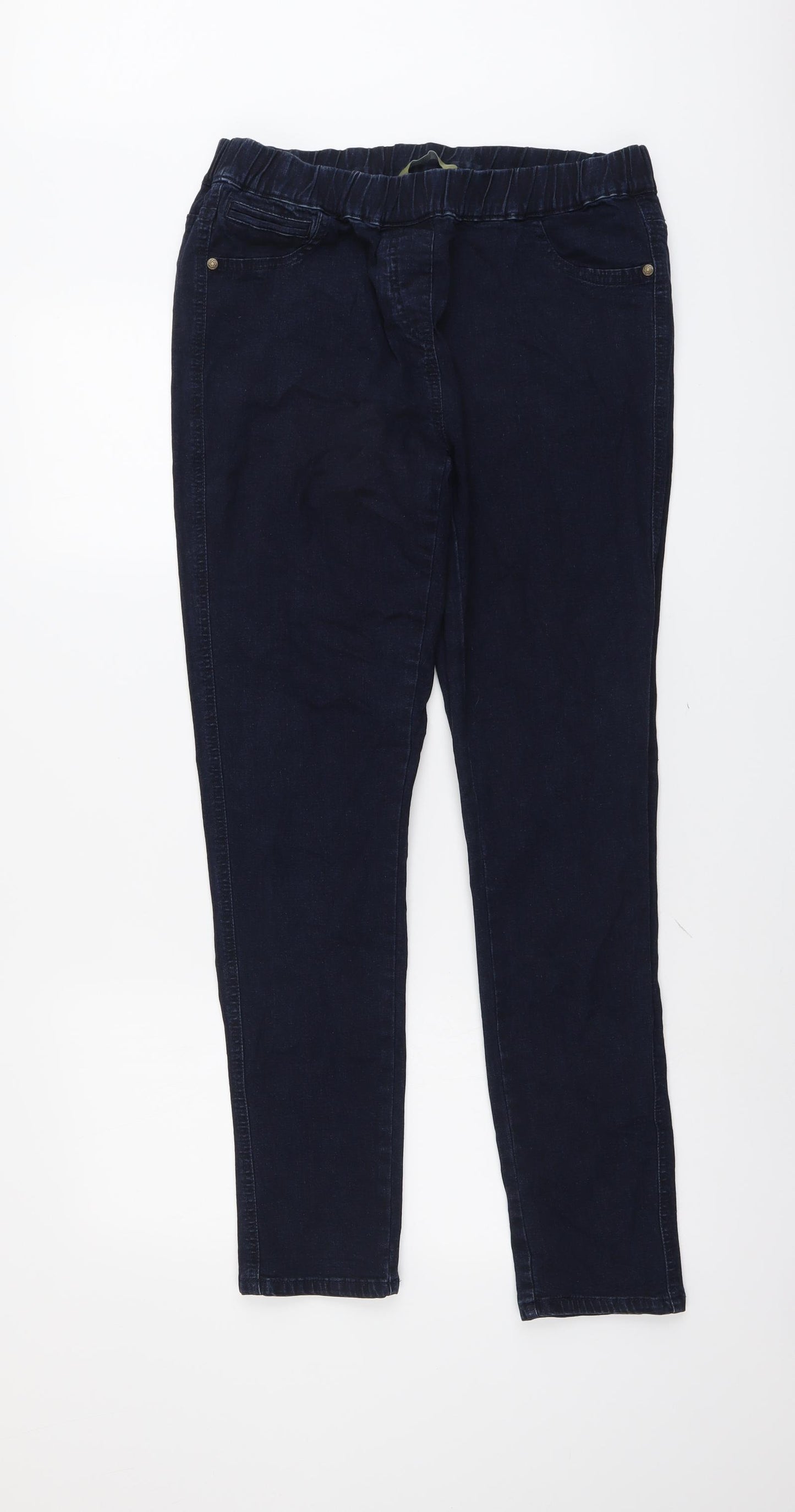 TU Womens Blue Cotton Jegging Jeans Size 14 L30 in Regular