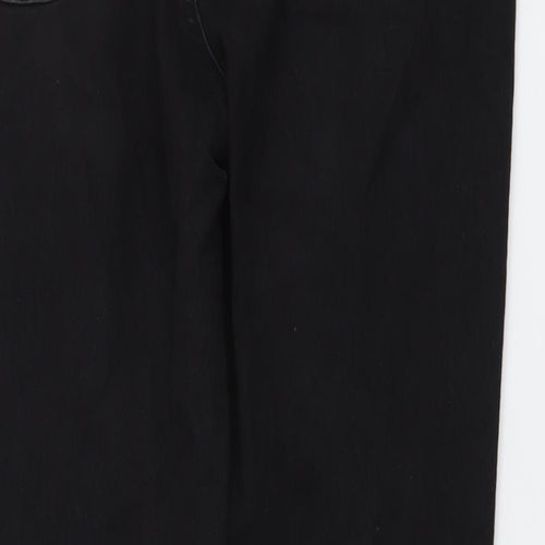 PRETTYLITTLETHING Womens Black Cotton Skinny Jeans Size 12 L28 in Regular Button