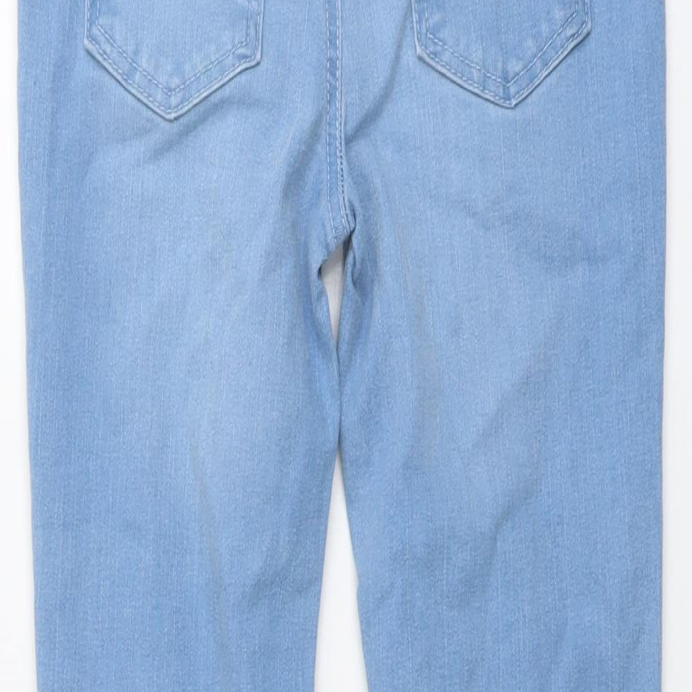 Denim & Co. Girls Blue Cotton Jegging Jeans Size 9-10 Years Regular Pullover