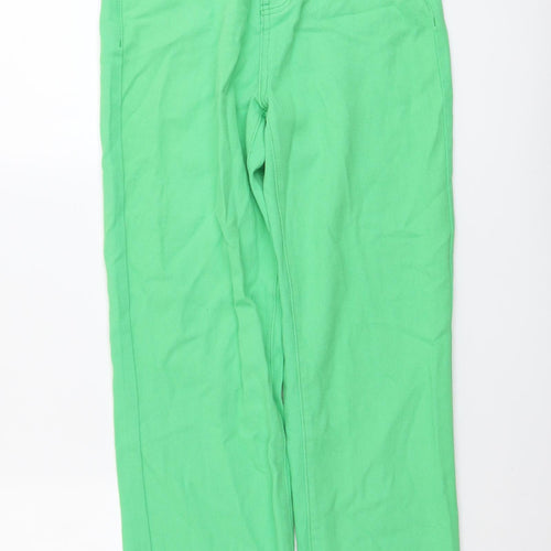 SheIn Womens Green Cotton Straight Jeans Size S L28 in Regular Button