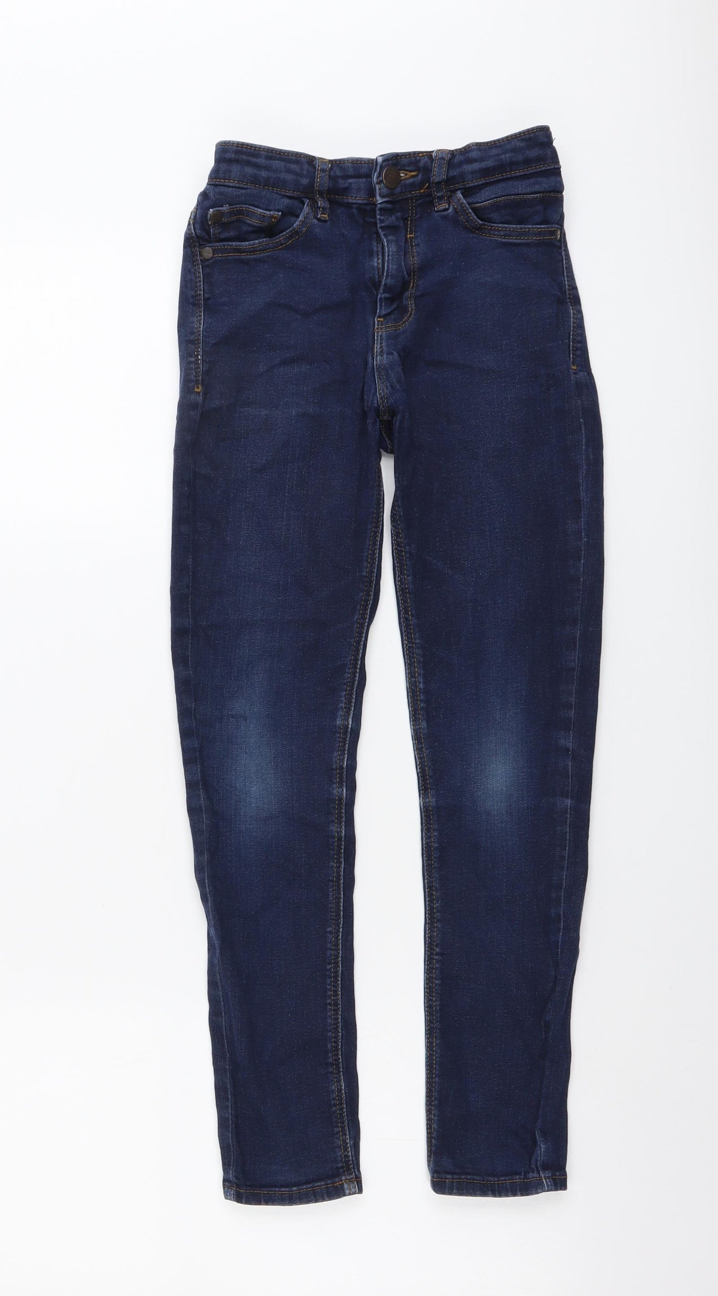 NEXT Boys Blue Cotton Skinny Jeans Size 10 Years Regular Button