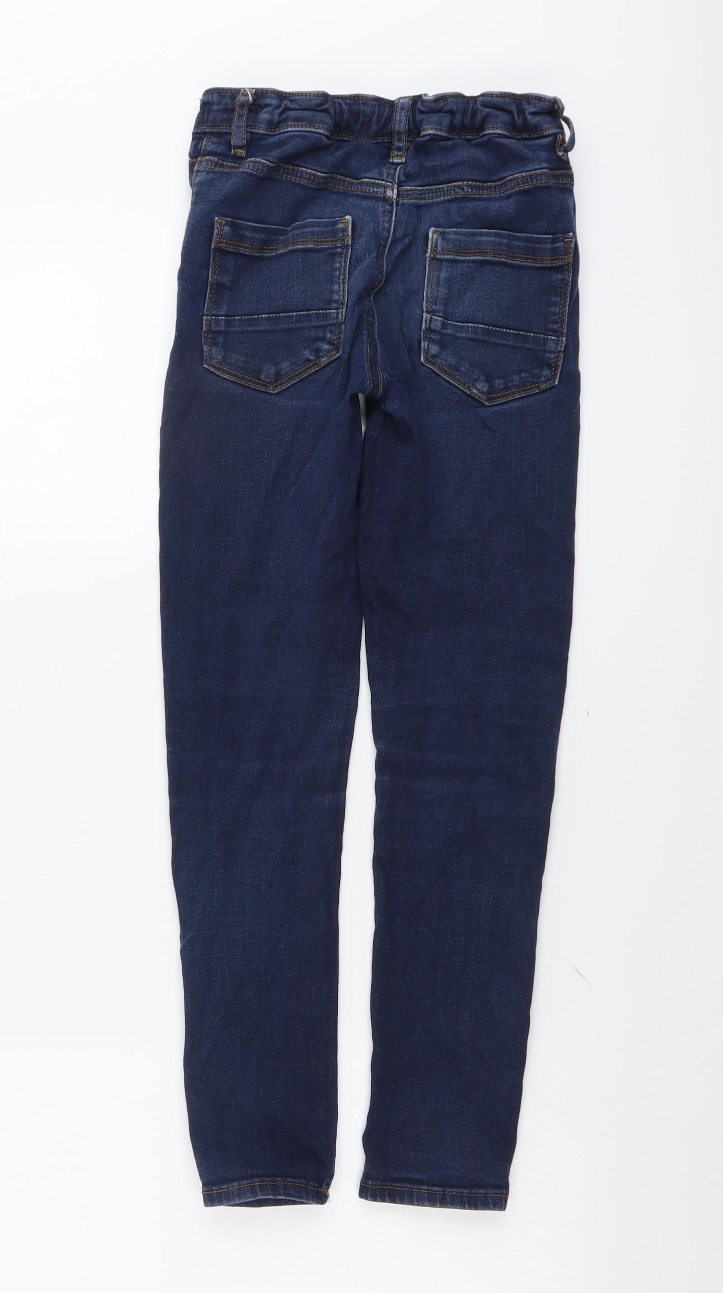 NEXT Boys Blue Cotton Skinny Jeans Size 10 Years Regular Button