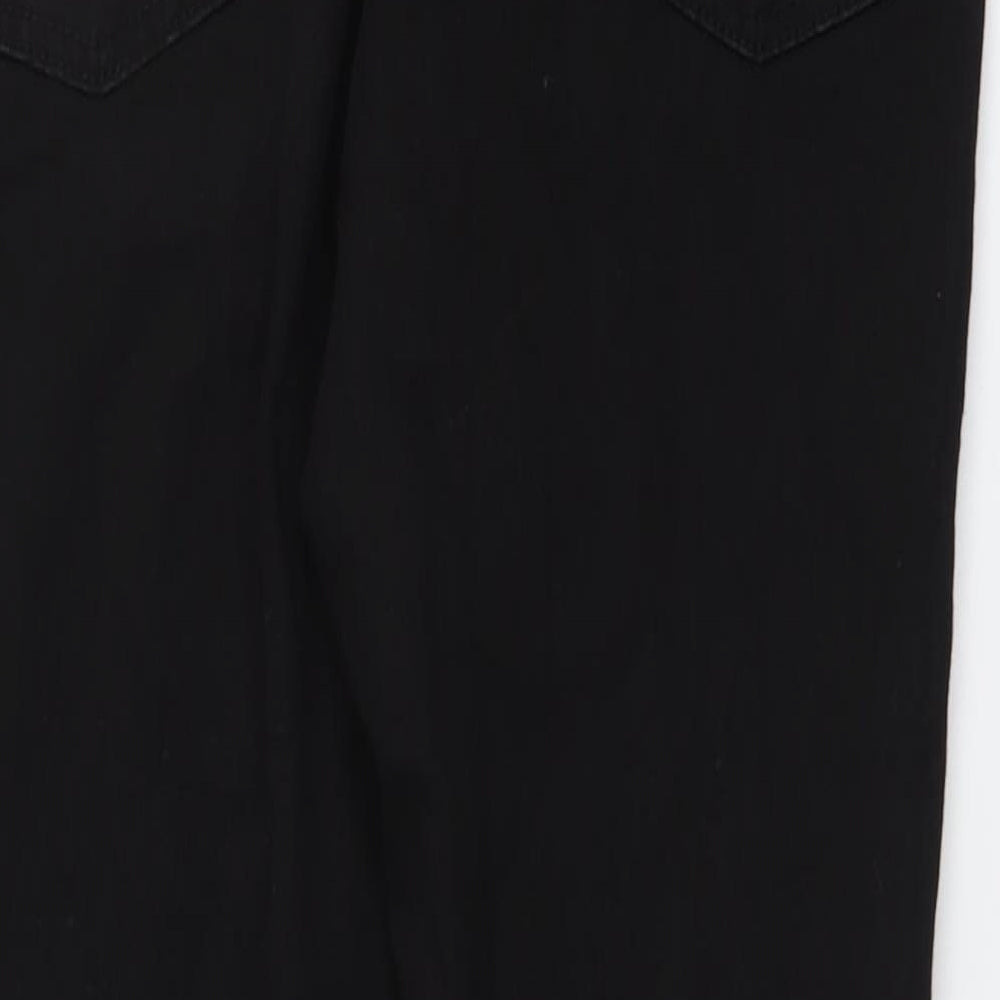 Denim & Co. Womens Black Cotton Skinny Jeans Size 12 L27 in Regular Button