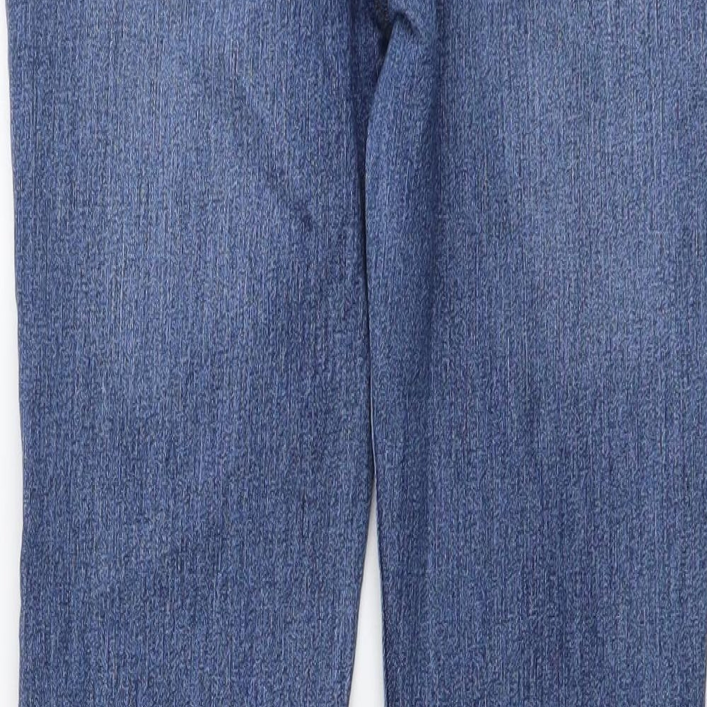 Marks and Spencer Womens Blue Cotton Skinny Jeans Size 26 in L30 in Regular Button