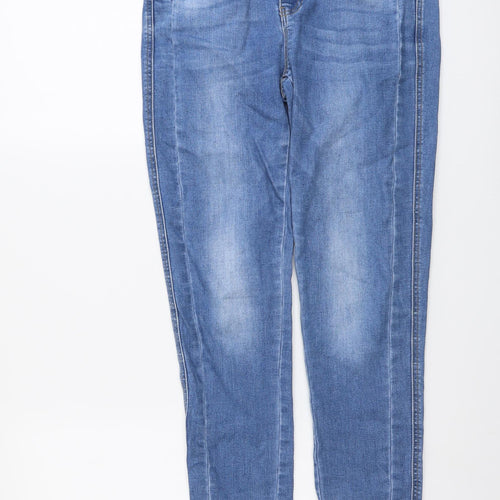 Only Womens Blue Cotton Tapered Jeans Size M L29 in Regular Button