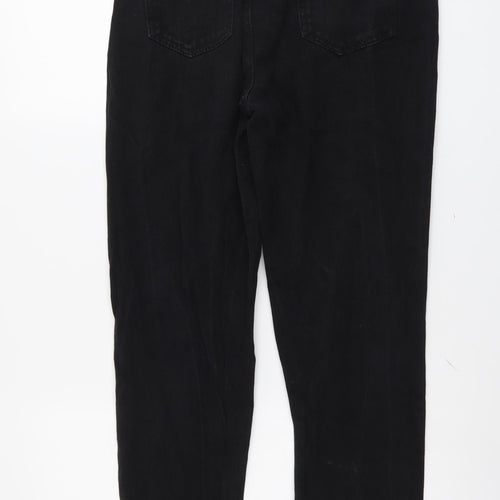 I SAW IT FIRST Womens Black Cotton Tapered Jeans Size 12 L26 in Regular Button