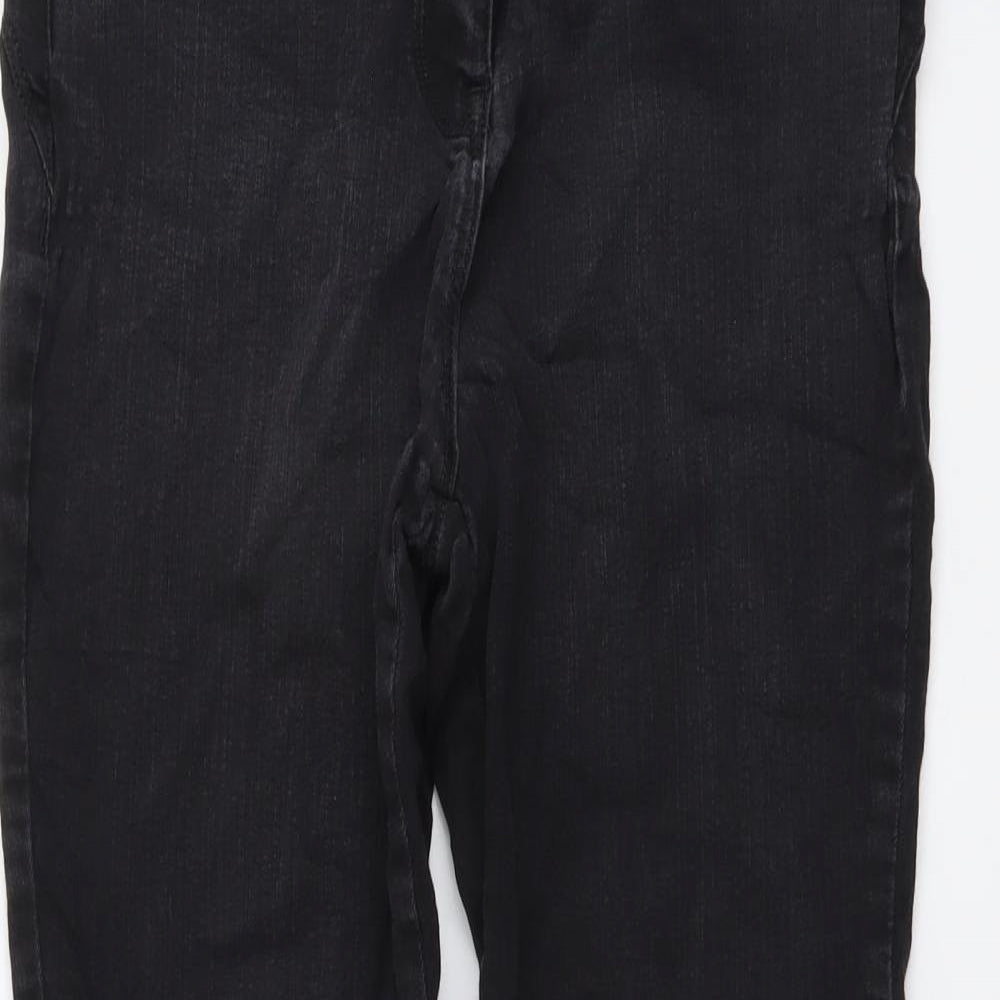 TU Womens Black Cotton Skinny Jeans Size 12 L27 in Regular Button
