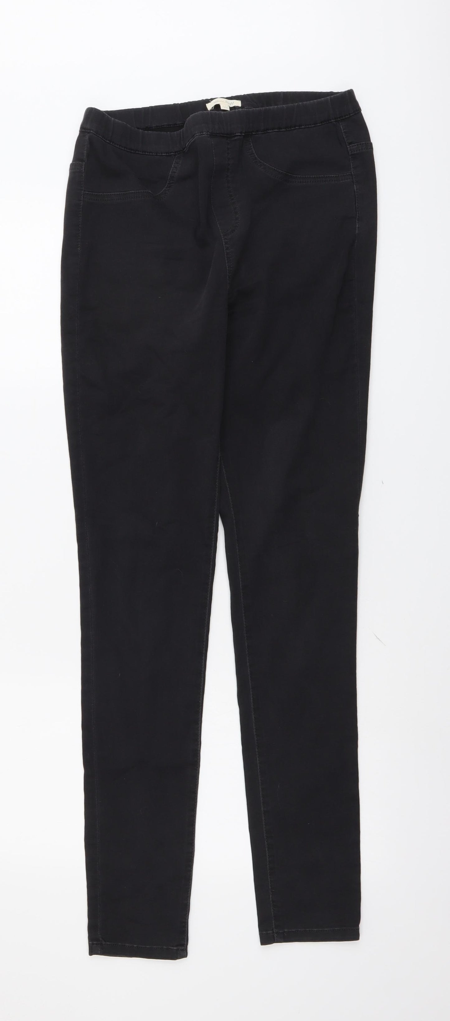 White Stuff Womens Black Cotton Jegging Jeans Size 12 L32 in Regular