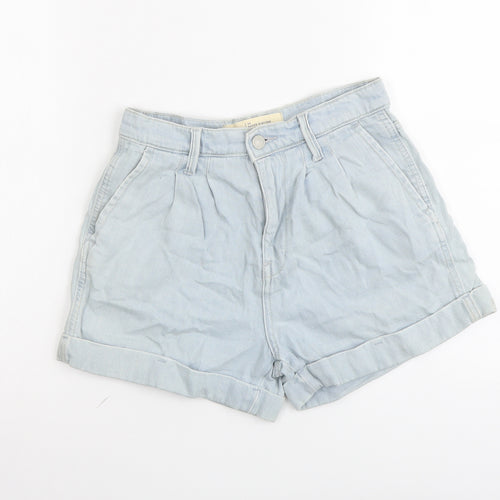 Gap Womens Blue Cotton Basic Shorts Size 25 in L3 in Regular Button