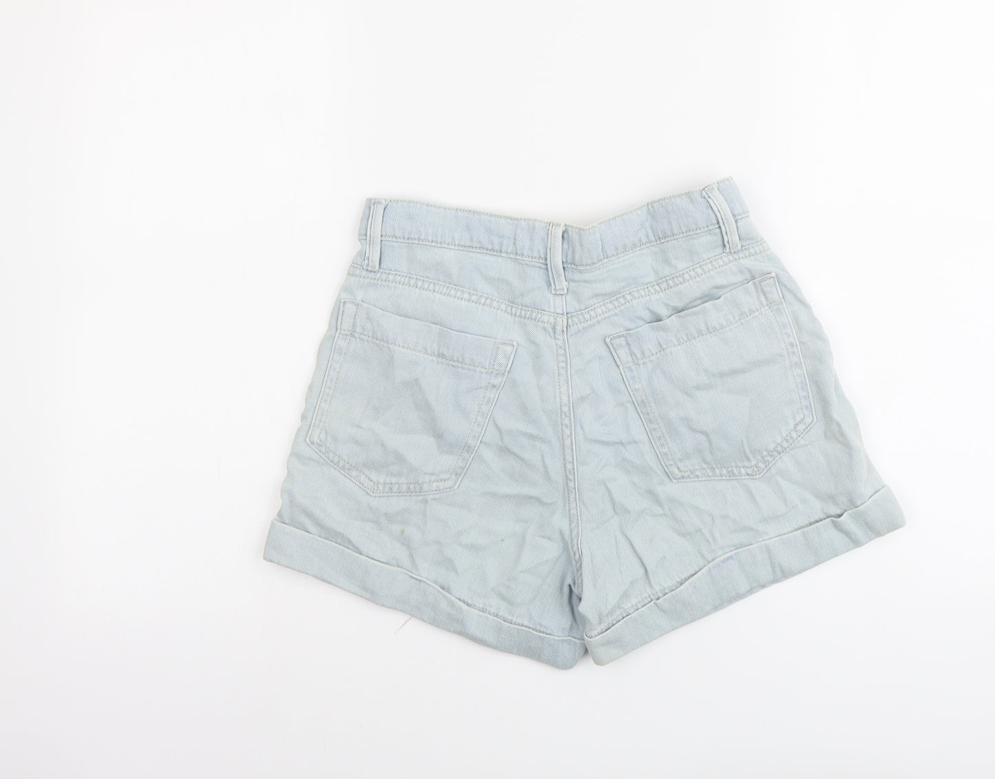Gap Womens Blue Cotton Basic Shorts Size 25 in L3 in Regular Button