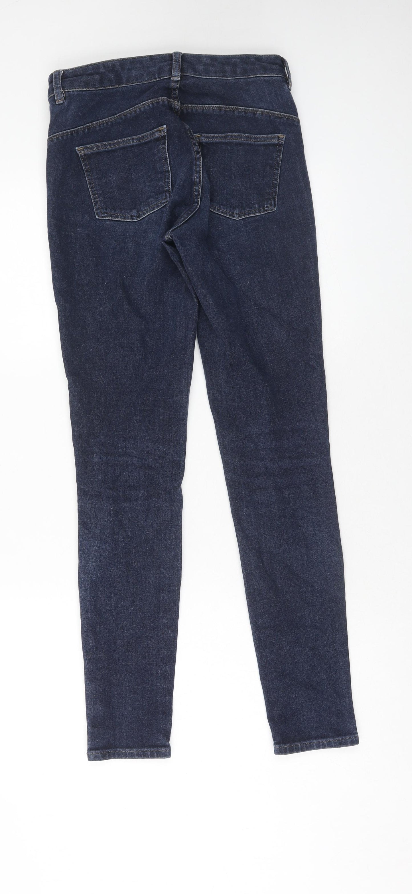 NEXT Womens Blue Cotton Skinny Jeans Size 8 Regular Zip