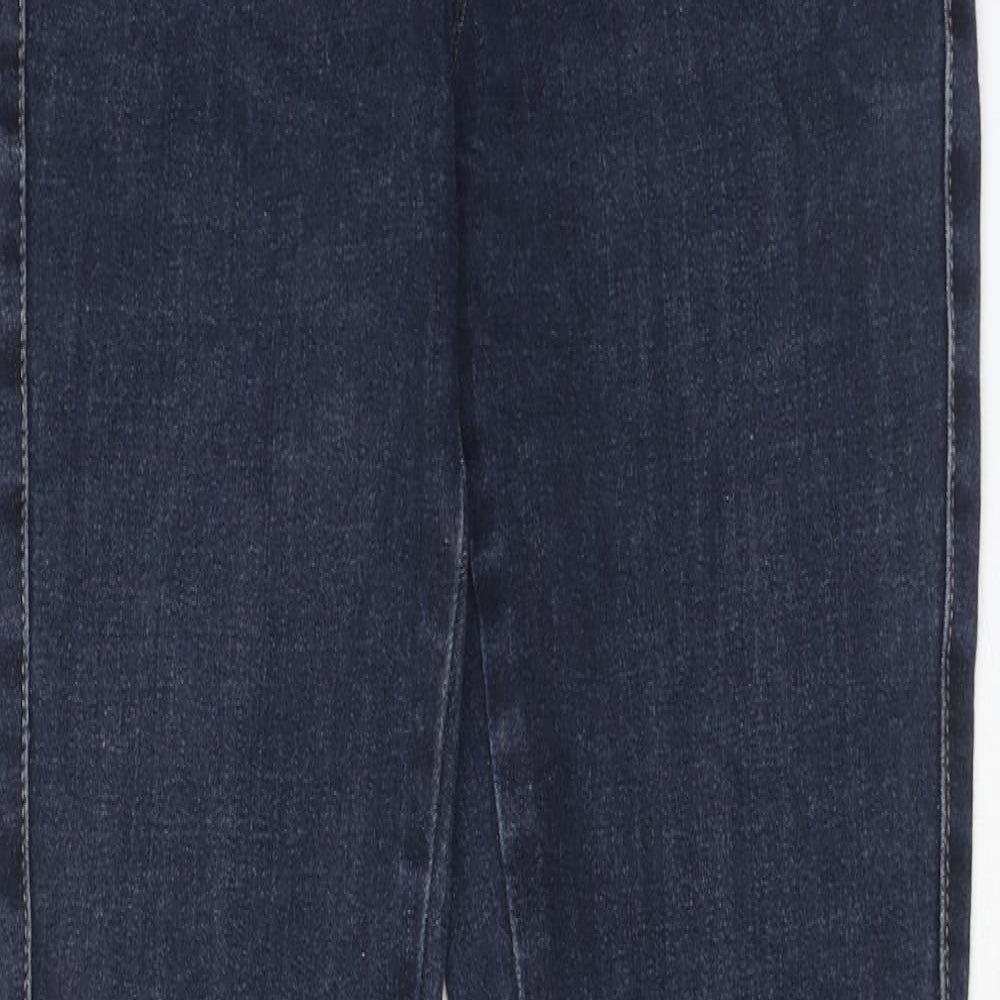 NEXT Womens Blue Cotton Skinny Jeans Size 8 Regular Zip