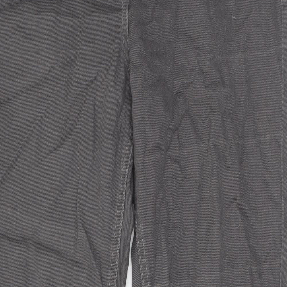 RJR.John Rocha Womens Brown Cotton Trousers Size 14 Regular Zip